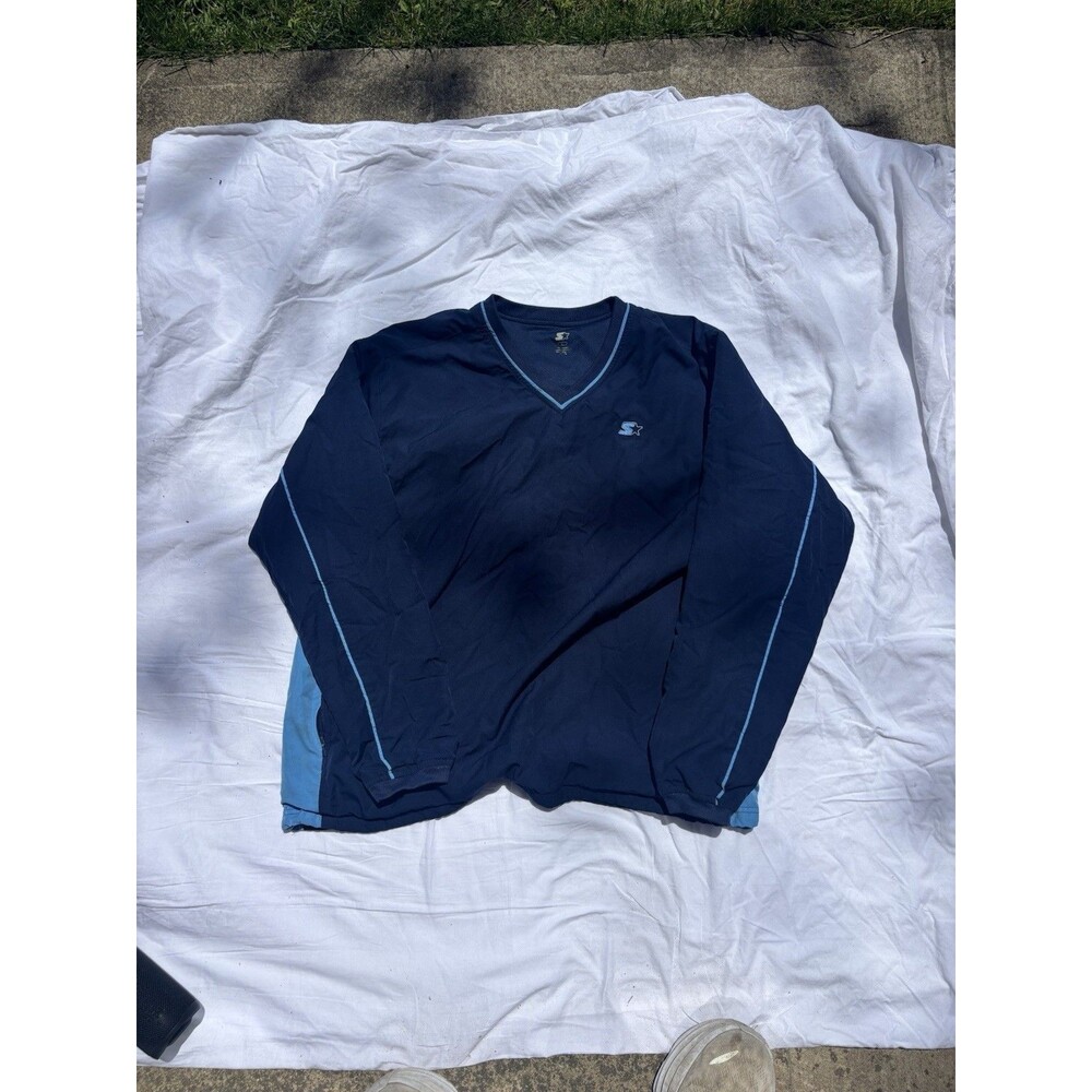 Starter Pullover Windbreaker Jacket Men’s XXL Blue Drawstring Lightweight